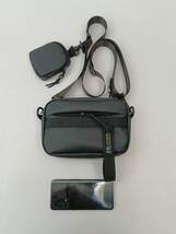 メンズ バッグ ショルダーパック マルチ機能 ソリッドカラー バッグ、コインケース付き、カジュアルな肩掛け、スリングバッグ、クロス_画像2