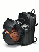 メンズ バッグ バックパック アウトドアバスケットボールトレーニングバッグ、大容量の多機能バックパック、メンズ、キャンパスカレッジ_画像1