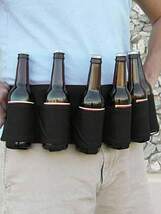 メンズ バッグ ウエストバッグ 1個ビールベルトホルスター、ビール、ソーダボトルホルダーベルト、ドリンク缶ホルダー、調節可能なウエ_画像2