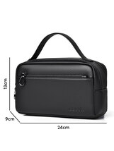 メンズ バッグ ハンドバッグ 1個 大容量のブラッククラッチバッグ、ブラックフライデー、ブラックバッグ、ハンドバッグ、オフィス用品_画像1