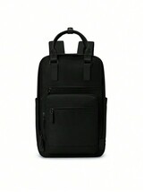メンズ バッグ バックパック 荷物ストラップデザインのポケットフロント付きユニセックスバックパック、20超大容量15.6インチラッ_画像6