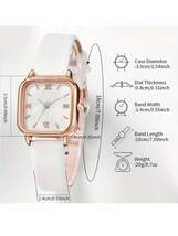 腕時計 レディース セット 女性用ファッション クオーツ腕時計 人工パールジュエリーセット 5個セット - 母親や女性への贈り物に_画像2