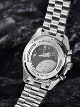腕時計 メンズ クォーツ 2024 メンズ時計、トップラグジュアリークォーツ時計自動日付、スピードメーター付きクロノグラフ時計、サ_画像6