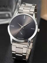 腕時計 レディース クォーツ 1個 女性用腕時計、銀色ステンレス製ストラップ、ビジネス用丸型のダイヤル、クオーツ式、日常生活用_画像4