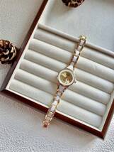 腕時計 レディース クォーツ 女性用エレガントでファッショナブルなセラミックスタイルの腕時計、ブレスレットストラップ付き、日常着用_画像6