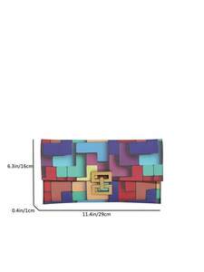  lady's bag clutch bag 2024 year. newest and popular fashion colorful check. handbag,to Len ti. party ba