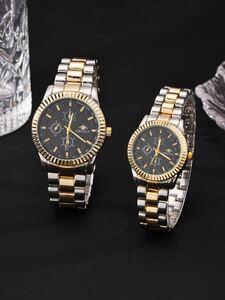 腕時計 ペアウォッチ カップルの シンプル , ファッショナブル , と エレガント ステンレス鋼 腕時計ストラップ セット 付き