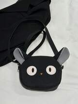 レディース バッグ ショルダーバッグ 黒猫のぬいぐるみのショルダーバッグ、クロスボディバッグ、可愛いクリエイティブファッショナブル_画像1