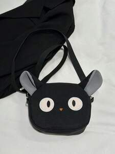 レディース バッグ ショルダーバッグ 黒猫のぬいぐるみのショルダーバッグ、クロスボディバッグ、可愛いクリエイティブファッショナブル