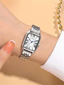 腕時計 レディース クォーツ 1個 女性 亜鉛合金 ストラップ カジュアル 四角形 , 日常の装飾用 ダイヤルクォーツウォッチ