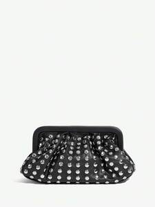  lady's bag clutch bag wi men's 2 studs clutch bag, cocktail,p rom, Club,te-to, birthday,te-to Night,re