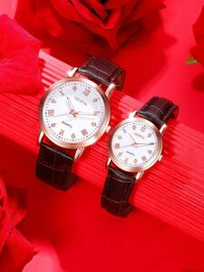 腕時計 ペアウォッチ カップルウォッチ 2個セット バレンタインデーに最適 カジュアルなクオーツ腕時計