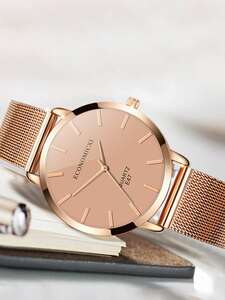 腕時計 レディース セット 女性への贈り物に最適な、シンプルなニードルタイプのレディースウォッチ1個とブレスレット1個セット