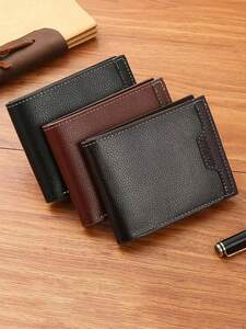 財布 ミニウォレット メンズウォレット ファッション ライチ柄 多機能カード収納 ほどよい収納力 薄型 ソフトレザー使用 ショート