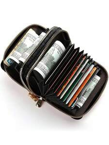 財布 ミニウォレット ウォレット レディース ミニ財布 ファスナー 二重 大容量 カード入れ コインケース レザー ギフト プ