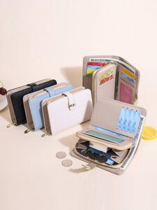 財布 ミニウォレット 小型財布 クレジットカード 二つ折り 革製 軽量 モダン ビジネス 女性用 おしゃれなデザイン バレンタイン