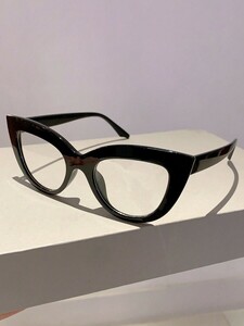 レディース アクセサリー メガネorアクセサリー 新しいシンプルスタイルのキャットアイ形アンチブルーライト眼鏡、ファッションマルチ
