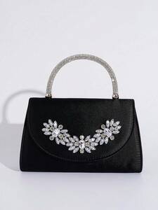 レディース バッグ ドレスバッグ ハンドバッグ ダイヤモンド付き 輝く華やかな装飾のイブニングバッグ、ダンスパーティーや宴会に最適