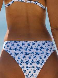 レディース 水着 ボトムス リングディテール 水着 ビキニボトム、ランダムな柄付き、夏のビーチに最適