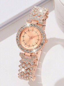 腕時計 レディース セット 女性用時計 6本セットファッション ウォーターダイヤモンド クォーツ時計 と合金チェーンジュエリーセッ