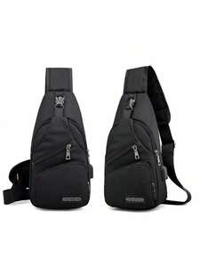  men's bag waist bag rechargeable bag men's chest bag commuting going to school shoulder bag diagonal ..mesenja- travel 