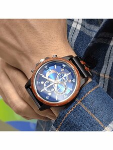 腕時計 メンズ クォーツ 1個 木製 腕時計 男性 ファッション 記念日結婚式の日のギフト 夫 個性的 木製腕時計 ドロップシッピ