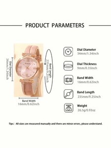 腕時計 レディース セット 2024年新作 カレッジ風 レザーウォッチ＆ハート型ジュエリーセット 彼女へのプレゼントに最適