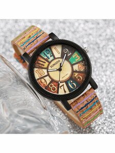 腕時計 レディース クォーツ 女性用 カジュアル カラーブロック クオーツ腕時計 アームバンド プレゼント ギフト