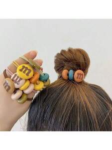 レディース アクセサリー ヘアアクセサリー レディース ハイエラスティック ヘアタイ バックル & そろばんビーズデザインのヘアタ