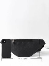 メンズ バッグ ウエストバッグ メンズ用エイリアン柄のカジュアルショルダーチェストバッグ、ナイロン製で防水性に優れ、アウトドアスポ_画像6
