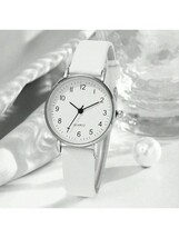 腕時計 レディース セット 女性用レザーシンプルな腕時計ファッションビジネス合金ペンダントネックレス、ピアス、ブレスレット、リング_画像1