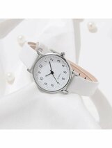 腕時計 レディース セット 女性用レザーシンプルな腕時計ファッションビジネス合金ペンダントネックレス、ピアス、ブレスレット、リング_画像2