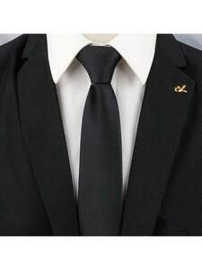 メンズ アクセサリー カラーorアクセサリー ジッパー 付き ネクタイ ブラック オフィス 結婚式 パーティー 合コン 等に適用