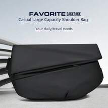 メンズ バッグ ウエストバッグ メンズ用チェストバッグ/バックパック、ショルダーバッグ/スリングバッグ、大容量、荷物ハンドル通過、_画像2