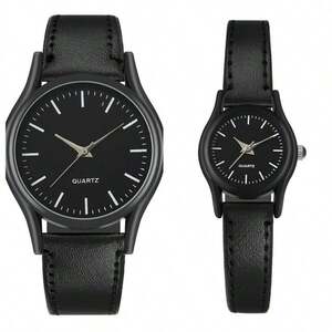腕時計 ペアウォッチ 1ペアのカップル用腕時計、ストラップ付き、シンプルでファッショナブルな文字盤デザイン。