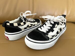 19cm VANS V36 CK OLD SKOOL チェック BLK/WHT CHK 581629-0002 オールドスクール