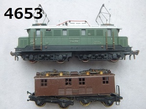 #FK-4653* railroad collector discharge goods old HO gauge ED141 Kawai model * foreign-made? Junk / parts together 20240525