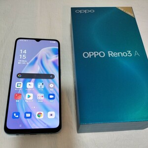 OPPO Reno3 A/ブルーホワイト/SIMフリー/モデルCPH2013/based Android11/6GB・128GB/使用は3ヶ月のみ/個人使用、美品です