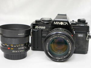 #3059 MINOLTA X-700 mc rokkor-pg 50mm F1.4 MD 24mm F2.8 ミノルタ 一眼レフフィルムカメラ