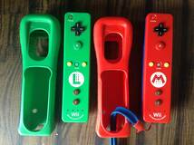 Nintendo Wii 2controllers Super Mario Luigi tested 任天堂 Wii コントローラ2台 マリオ ルイージ 動作確認済 D779_画像5