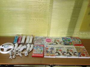 Nintendo Wii 11controllers 10games tested 任天堂 Wii コントローラ11台 ゲーム10本 動作確認済 D918T