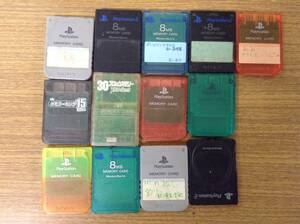 Playstation PS1 PS2 lots of 13 Sony Official Memory Cards etc. tested PS1 PS2 карта памяти итого 13 шт. комплект суммировать рабочее состояние подтверждено D922