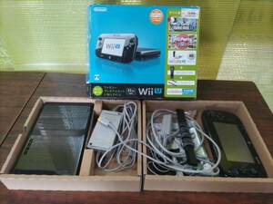 Nintendo WiiU console controller w/box tested 任天堂 WiiU 本体1台 コントローラ1台 箱付 動作確認済 D687T