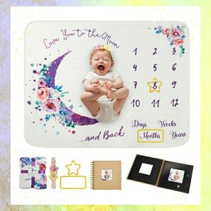 #34★ベビー撮影シーツ 寝相アート 赤ちゃんマイルストーン毛布 背景布 ベビー