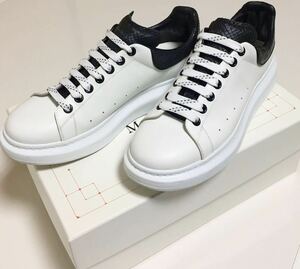 Alexander McQueen 蛇 スネーク スニーカー 43 WHITE アレキサンダーマックイーン Oversized Sneaker Black Snake オーバーサイズ ホワイト