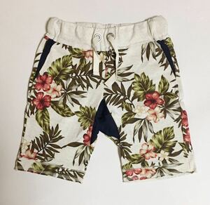 daboro 花柄 スウェット ショーツ 2 WHITE 新品 ダボロ sweat shorts ショート パンツ ハーフ ホワイト 白 pants ボタニカル 柄 S