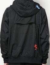 NIKE SPE ウーブン ジャケット XXL BLACK ナイキ WVN JACKET MFTA ナイロン パーカー NYLON foodie ブラック 黒 青 ウィンドランナー _画像9