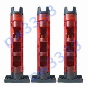 [ red 3 piece set ] rod stand * bucket mouse . one touch! rod holder rod establish 