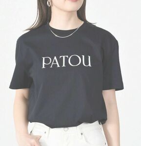 新品未使用　PATOU　Tシャツ　Mサイズ　レディース　メンズ　パトゥ Tシャツ 半袖 ロゴプリント ブラック コットン