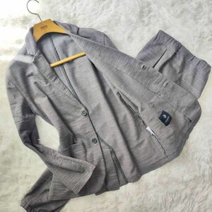  Nano Universe NANO UNIVERSE suit setup tailored jacket M gray stretch cotton cotton spring summer 